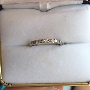 White gold diamond band